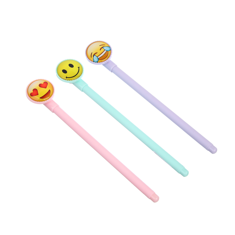 Ручка шариковая синяя "Смайл", 3 дизайна, арт.№ 591-310