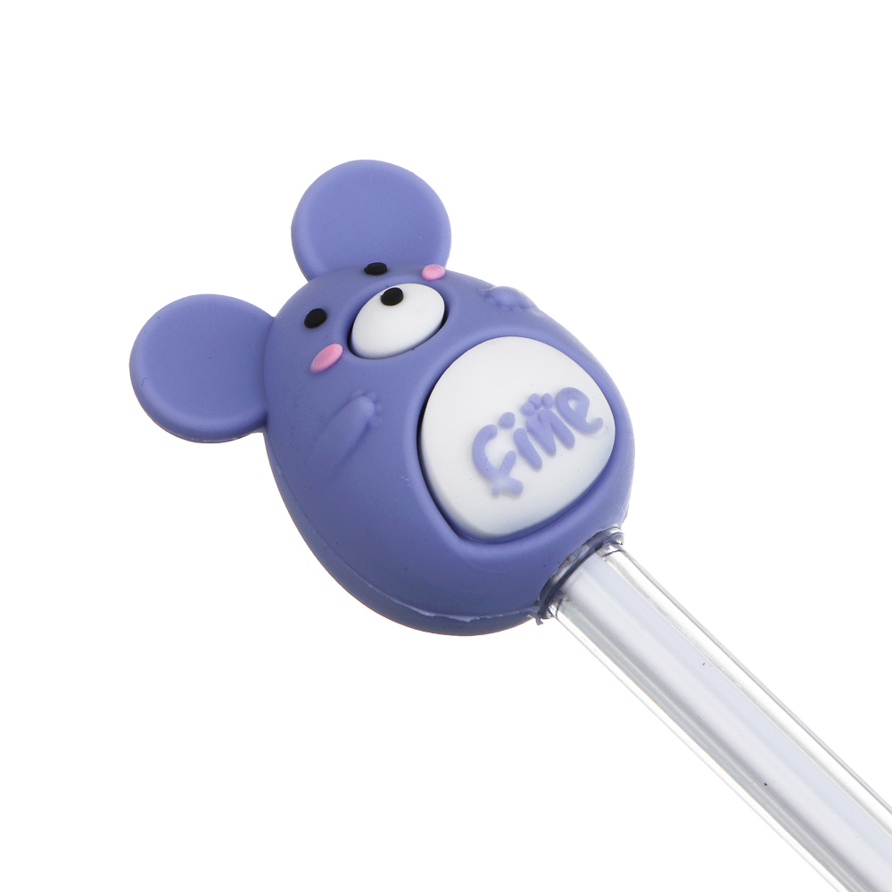 Ручка гелевая черная "Мышки", 4 вида, арт.№ 591-311