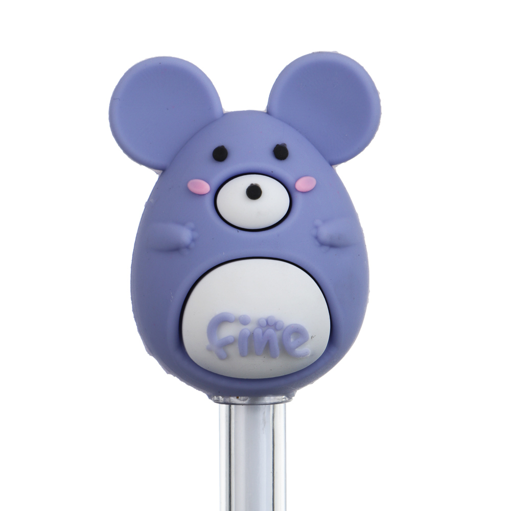 Ручка гелевая черная "Мышки", 4 вида, арт.№ 591-311