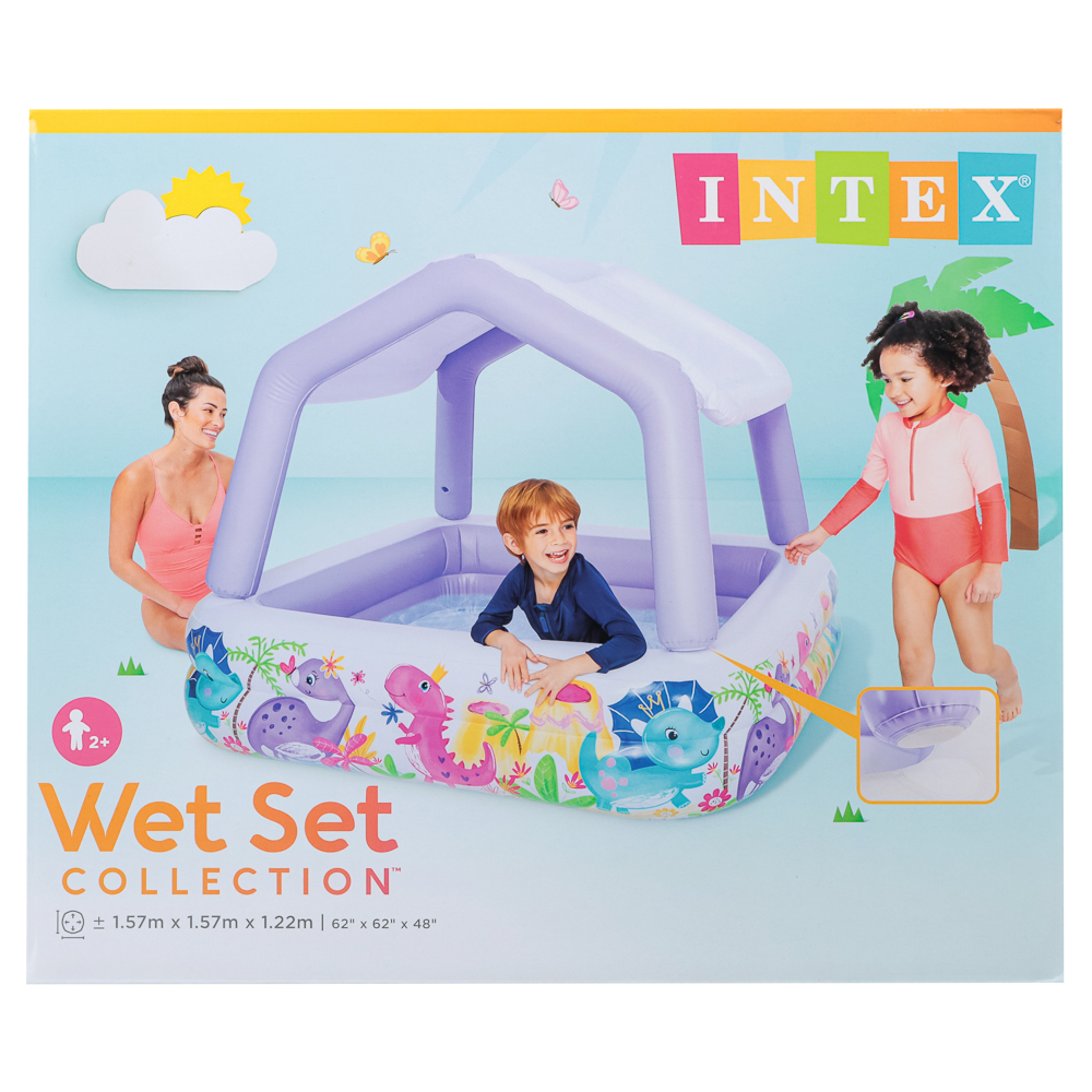 INTEX Бассейн с навесом от солнца, 157х157х122см, от 2 лет, 57470NP, арт.№ 109-210