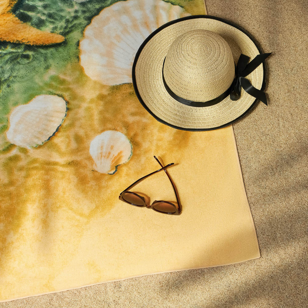 PROVANCE Саммер Полотенце пляжное 70х140см, 100% полиэстер, ракушки, арт.№ 496-042
