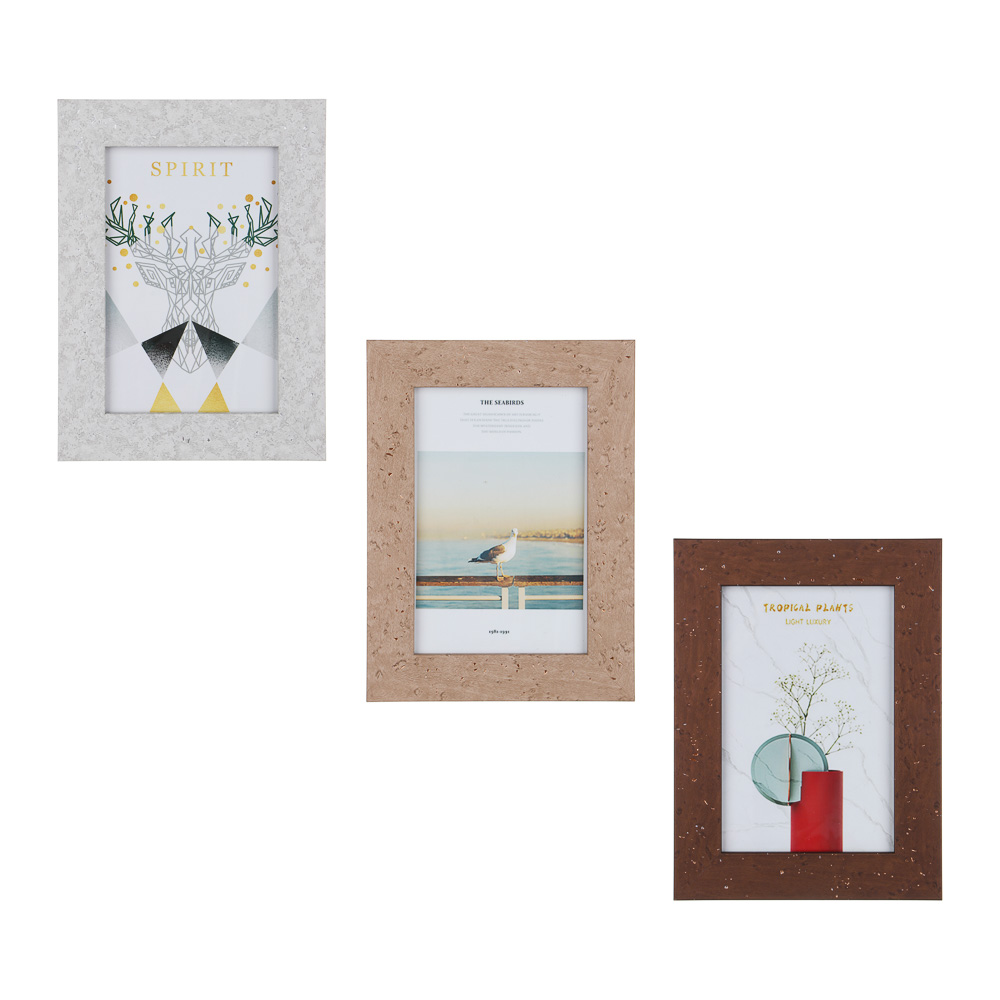 Фоторамка, 10х15 см, пластик, стекло, арт.23-58, 3 цвета, арт.№ 520-821