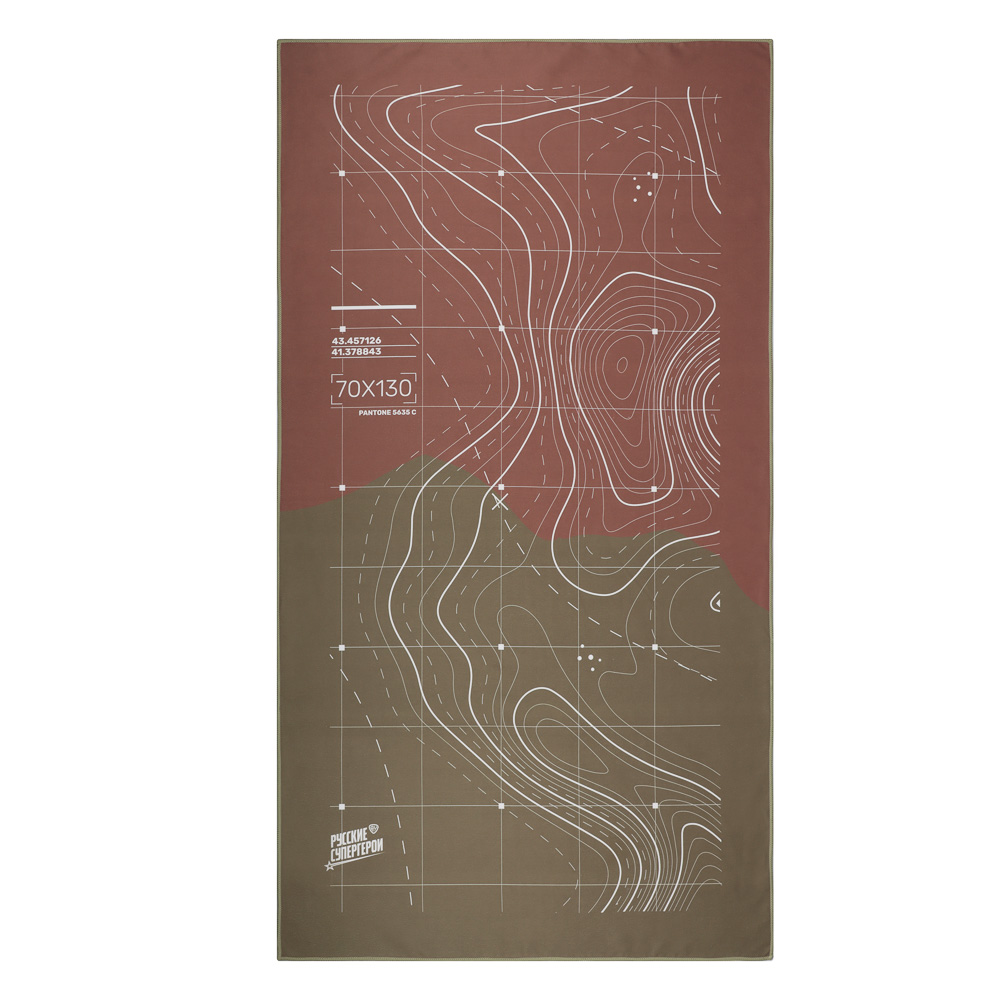 BY РУССКИЕ СУПЕРГЕРОИ Полотенце быстросохнущее из микрофибры, 70х130см, 100% полиэстер, 3 дизайна, арт.№ 484-217
