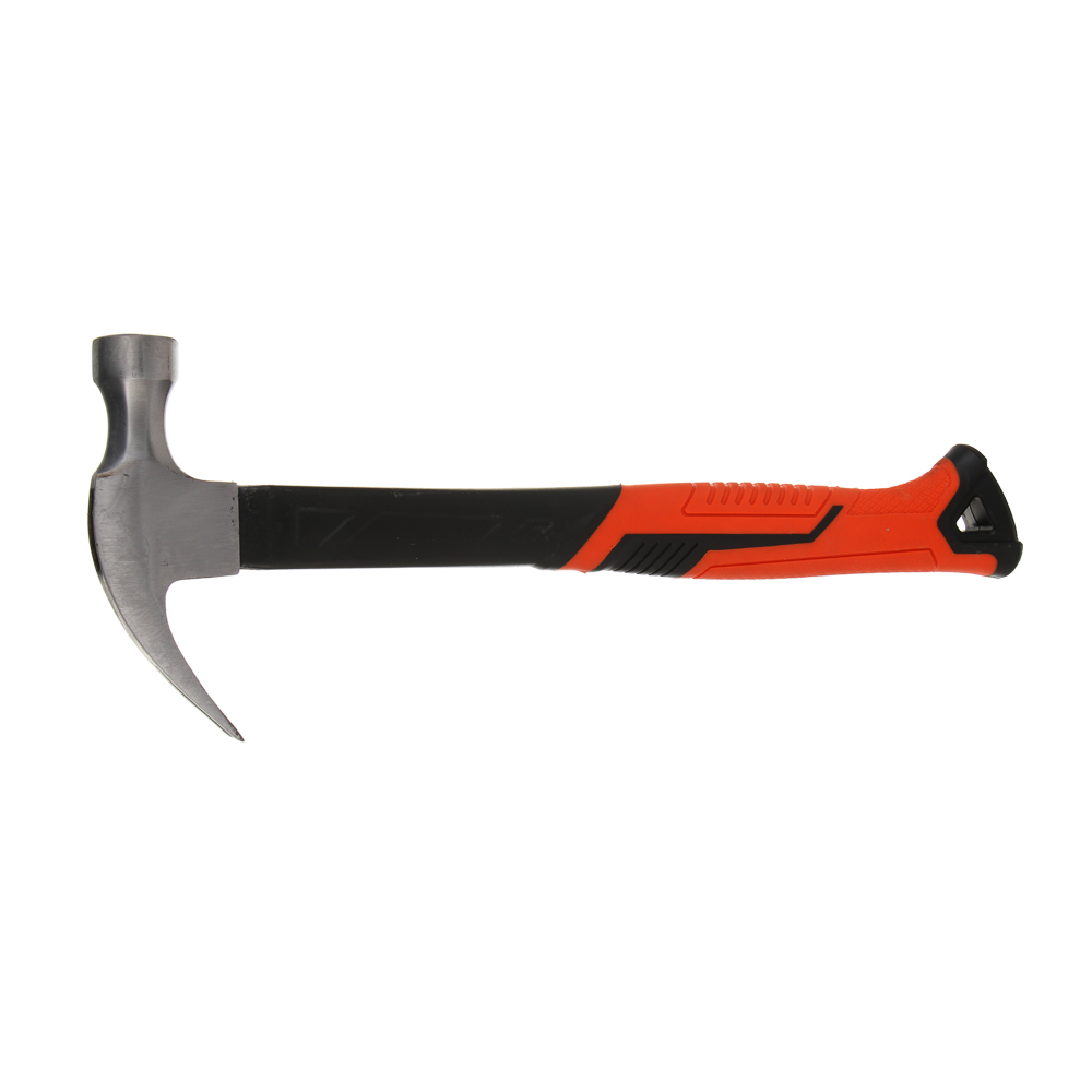 ЕРМАК Молоток гвоздодер кованный, боёк 0,5кг, фиберглассовая ручка с обрезиненной рукояткой TPR, арт.№ 615-098