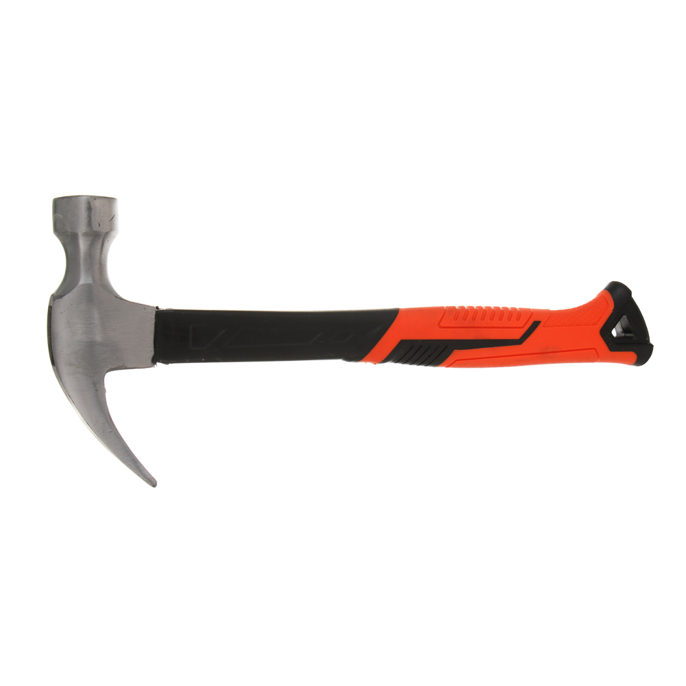 ЕРМАК Молоток гвоздодер кованный, боёк 0,75кг, фиберглассовая ручка с обрезиненной рукояткой TPR, арт.№ 615-099