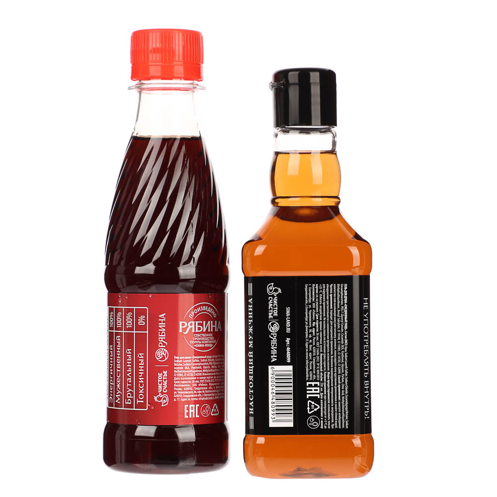 Подарочный набор мужской "Крутой мужик": гель для душа виски, гель для душа кола, 2х250мл, арт.№ 954-053