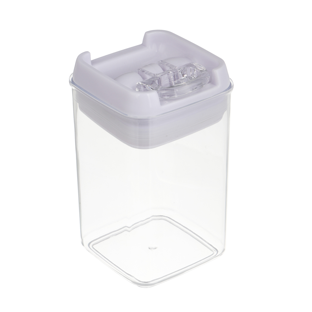 Банка для сыпучих продуктов, тм VETTA, Миндаль, 450мл квадратная, пластик, арт.№ 861-527