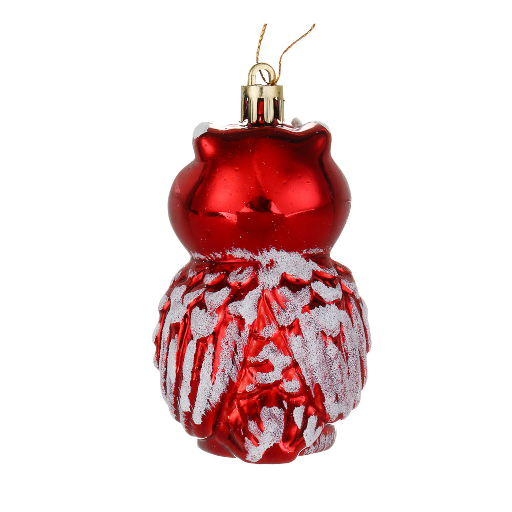 СНОУ БУМ Набор декоративных украшений "Совы" 2шт, 5x5x9см, пластик, арт.№ 374-593