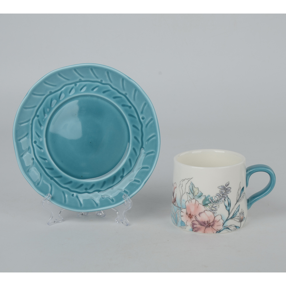 Набор чайный 2 пр., 180мл, MILLIMI, Аквамарин, фарфор, арт.№ 802-574