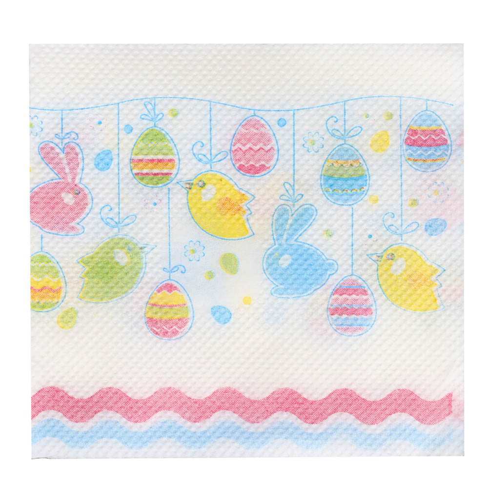 Салфетки бумажные "Пасхальная затея" 24x24см, 100 шт/уп, арт.№ 514-016