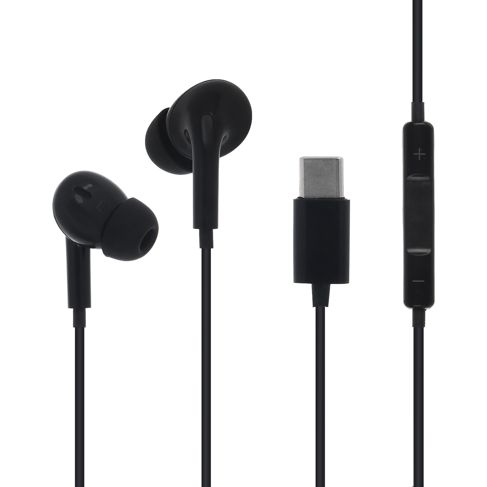 BY Наушники проводные внутриканальные Space Connect PRO с микрофоном, TYPE-C, 120см, чёрный, арт.№ 410-332