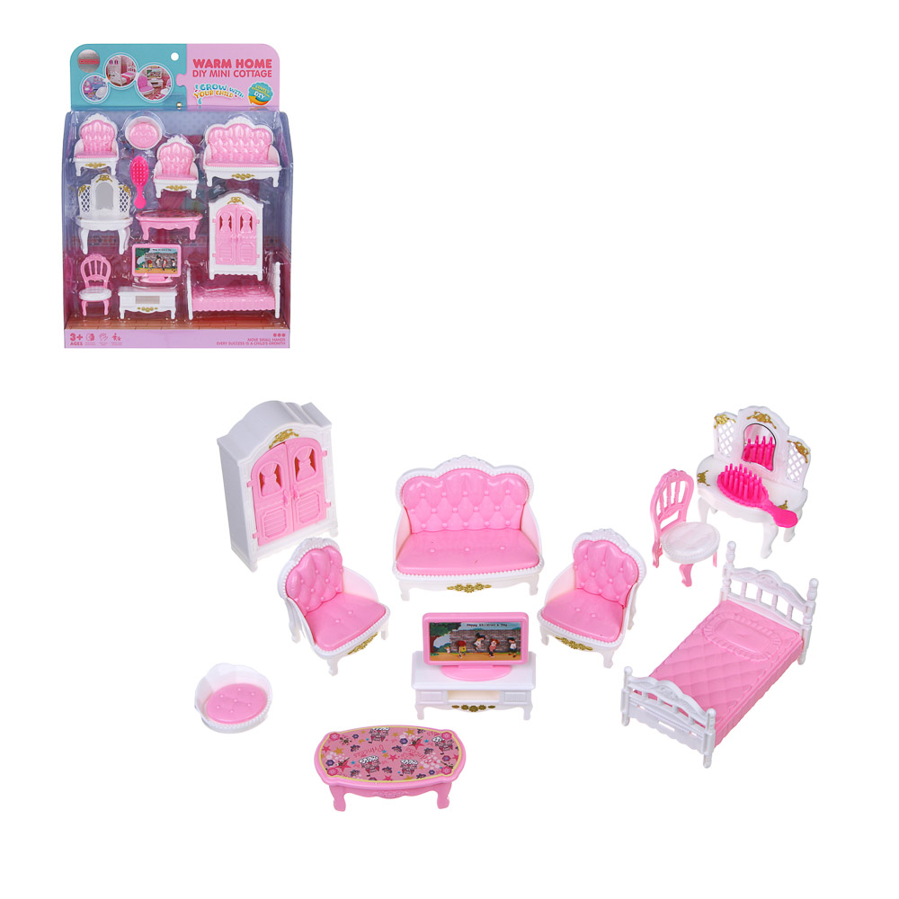 ИГРОЛЕНД Мебель для куклы, ABS, картон, 23х7х30,5 см, 3 вида, арт.№ 278-139