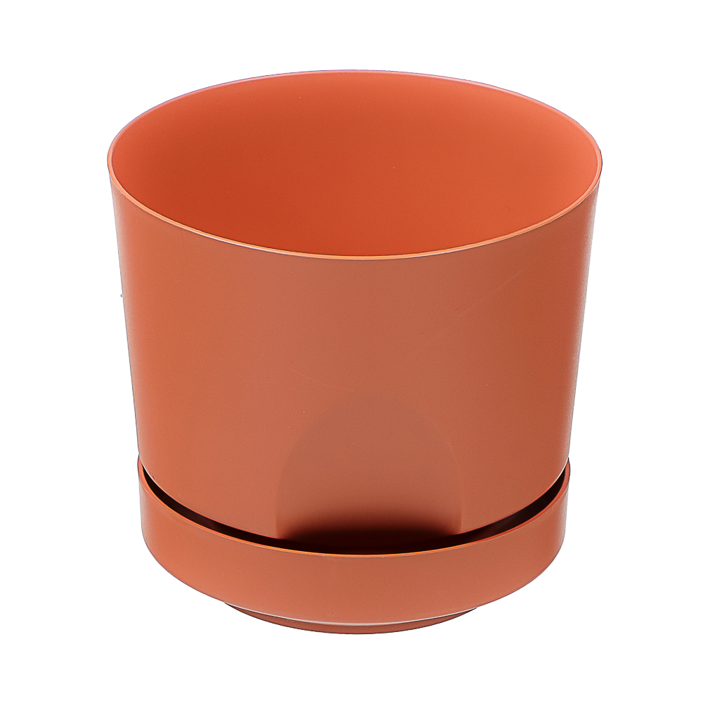 Кашпо Тренд 0,8л, d12см, h11см карамельный пластик, арт.№ 164-380