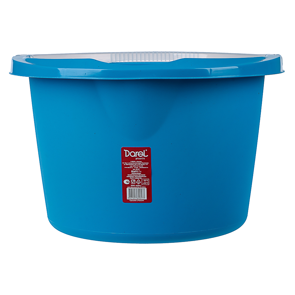 Ведро 7л, пищевой пластик, арт.№ 407-096