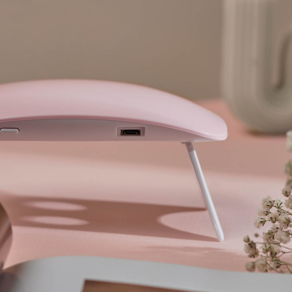 ЮL UV/LED Лампа-мини с USB проводом, 13,1х6,7х1,9см, 6W, пластик, розовый, арт.№ 330-535