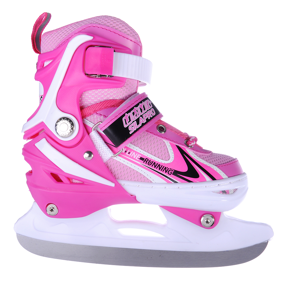 SILAPRO Коньки ледовые раздвижные S:29-33, розовый, арт.№ 110-007