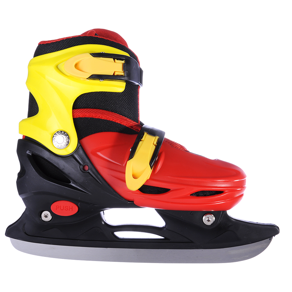 SILAPRO Коньки ледовые раздвижные M:35-38, желто-розовый, арт.№ 110-016