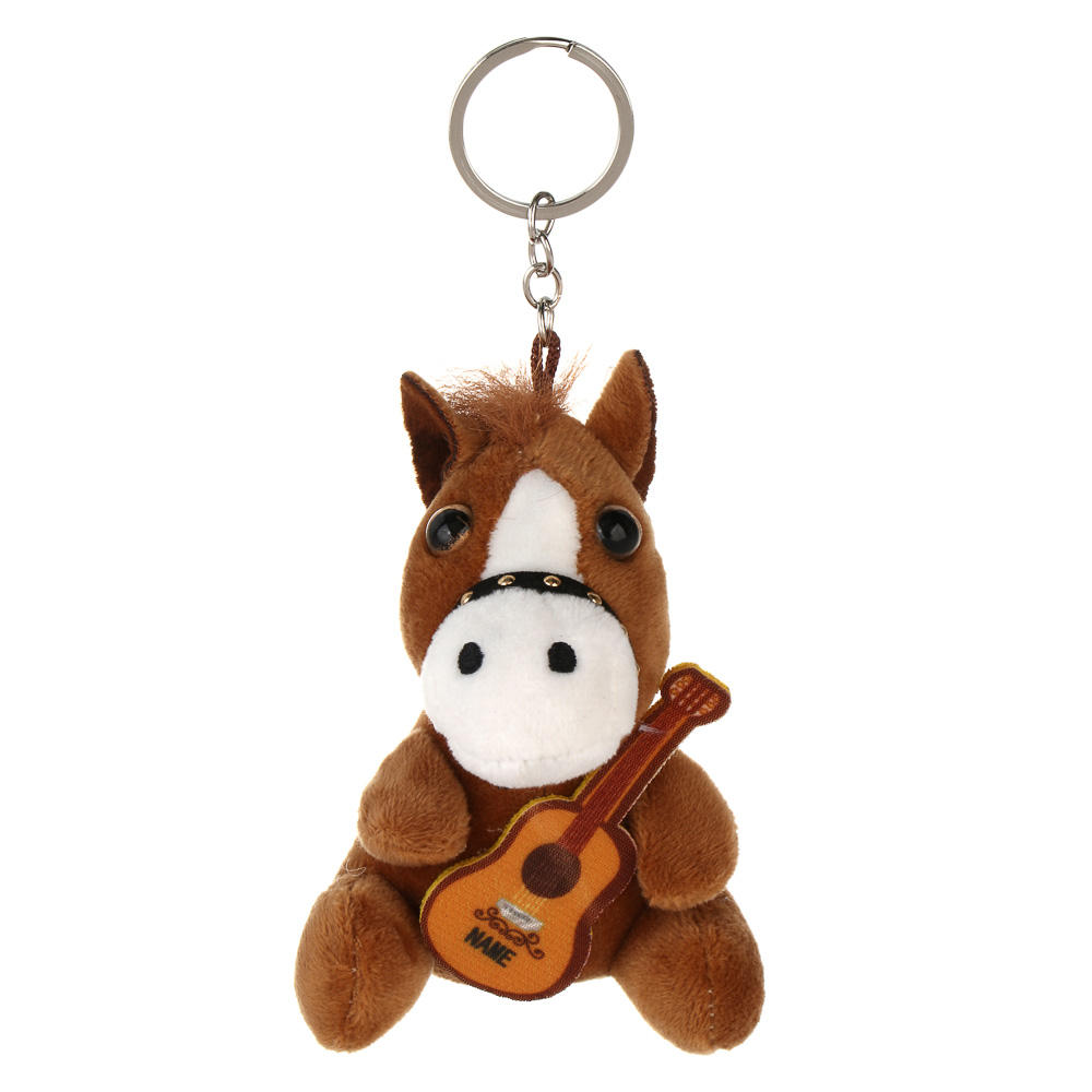 СНОУ БУМ Сувенир мягкий в виде лошадки с гитарой 11x6x7 см, полиэстер, 4 дизайна, арт.№ 394-906