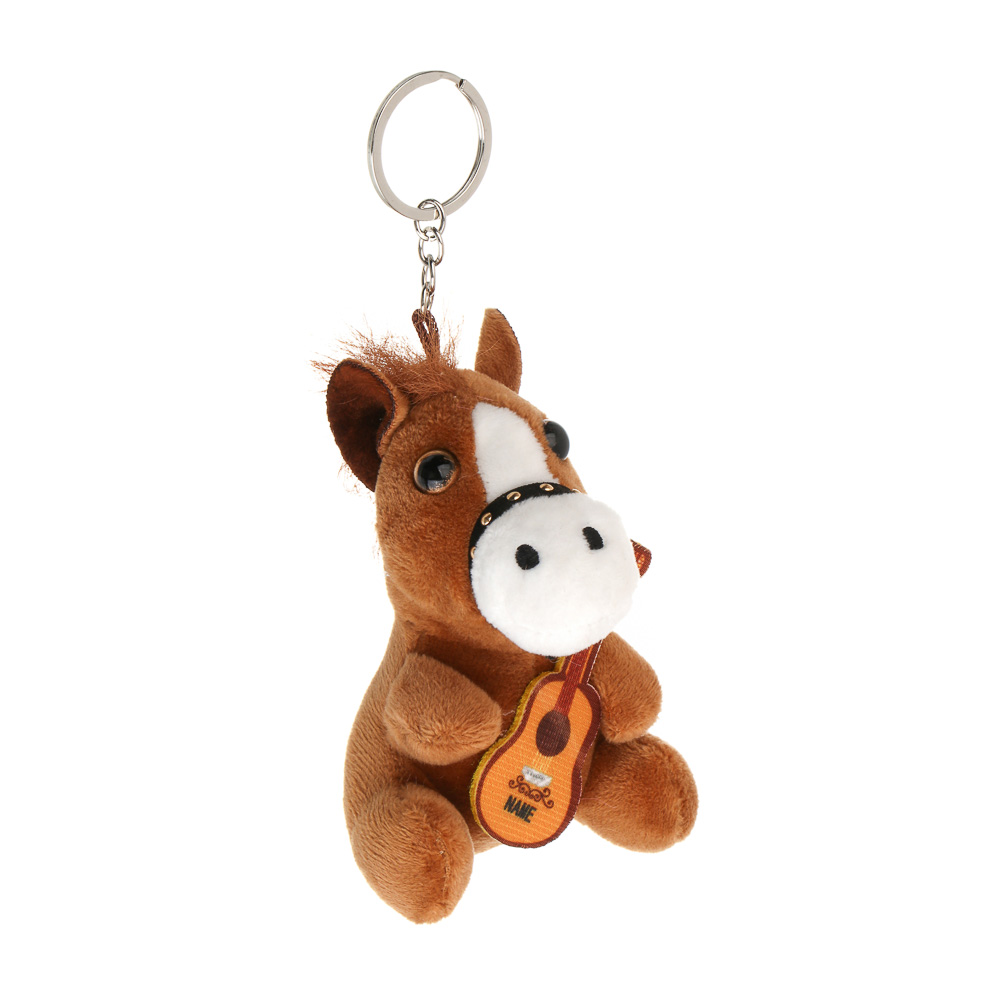 СНОУ БУМ Сувенир мягкий в виде лошадки с гитарой 11x6x7 см, полиэстер, 4 дизайна, арт.№ 394-906