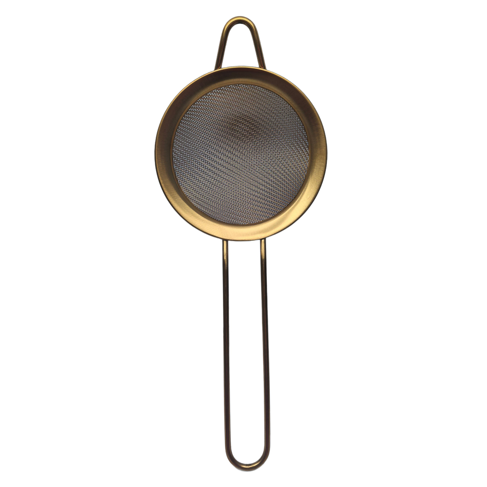 Сито с ободом и ручкой тм SATOSHI Голд 16см, нерж. сталь, арт.№ 886-089