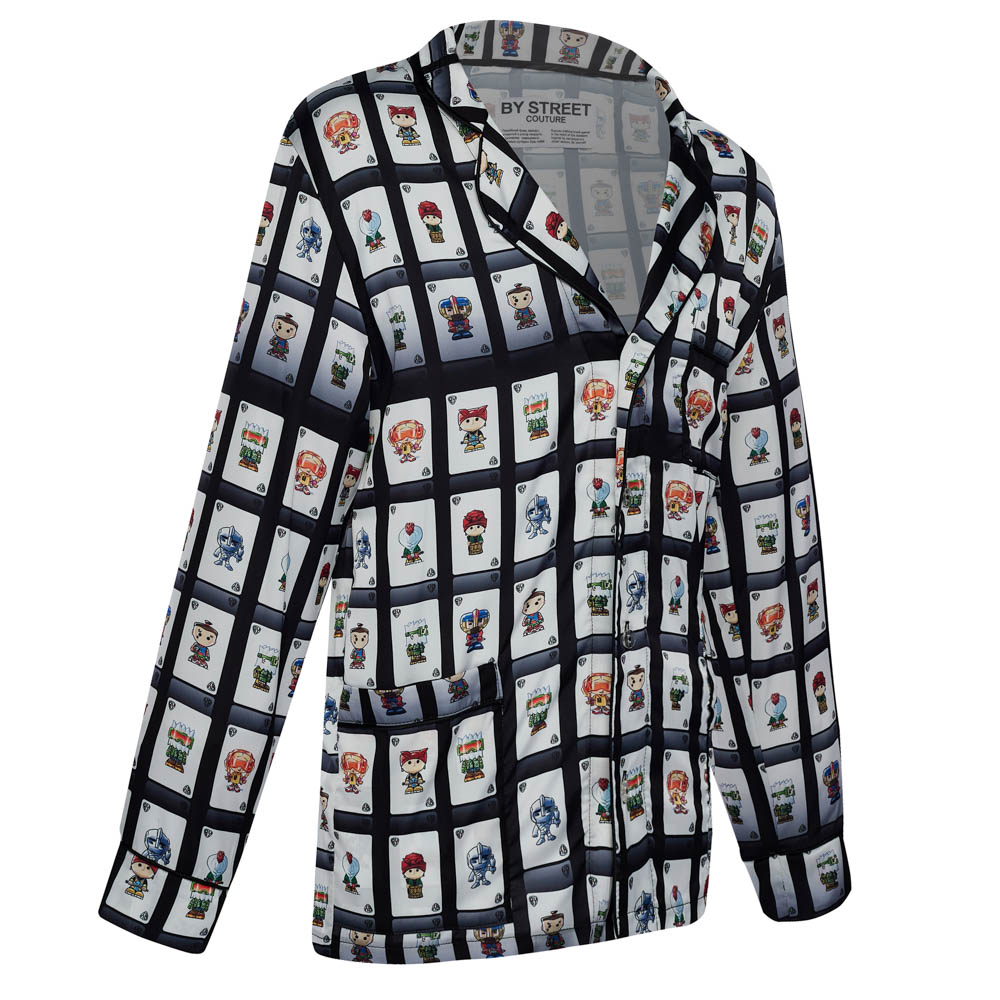 Пижама "Cards" black, унисекс, черный с рисунком, разм. one size, арт.№ 080-027
