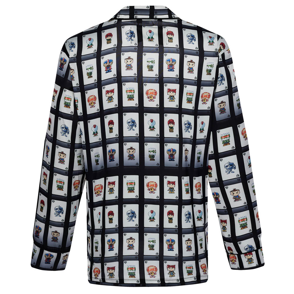 Пижама "Cards" black, унисекс, черный с рисунком, разм. one size, арт.№ 080-027