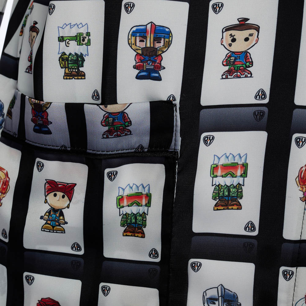 Пижама "Cards" black, унисекс, черный с рисунком, разм. one size, арт.№ 080-027