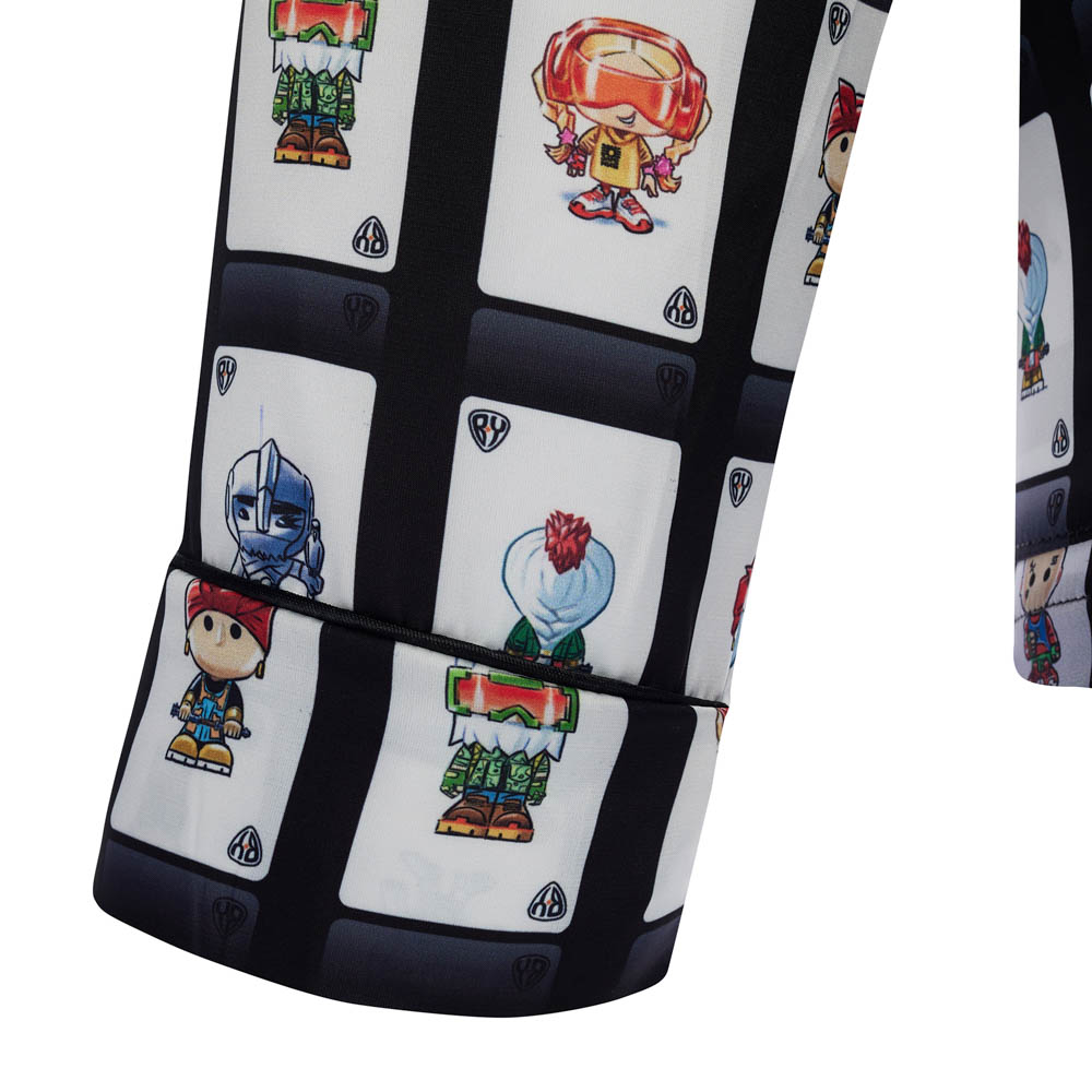 Пижама "Cards" black, унисекс, черный с рисунком, разм. one size, арт.№ 080-027