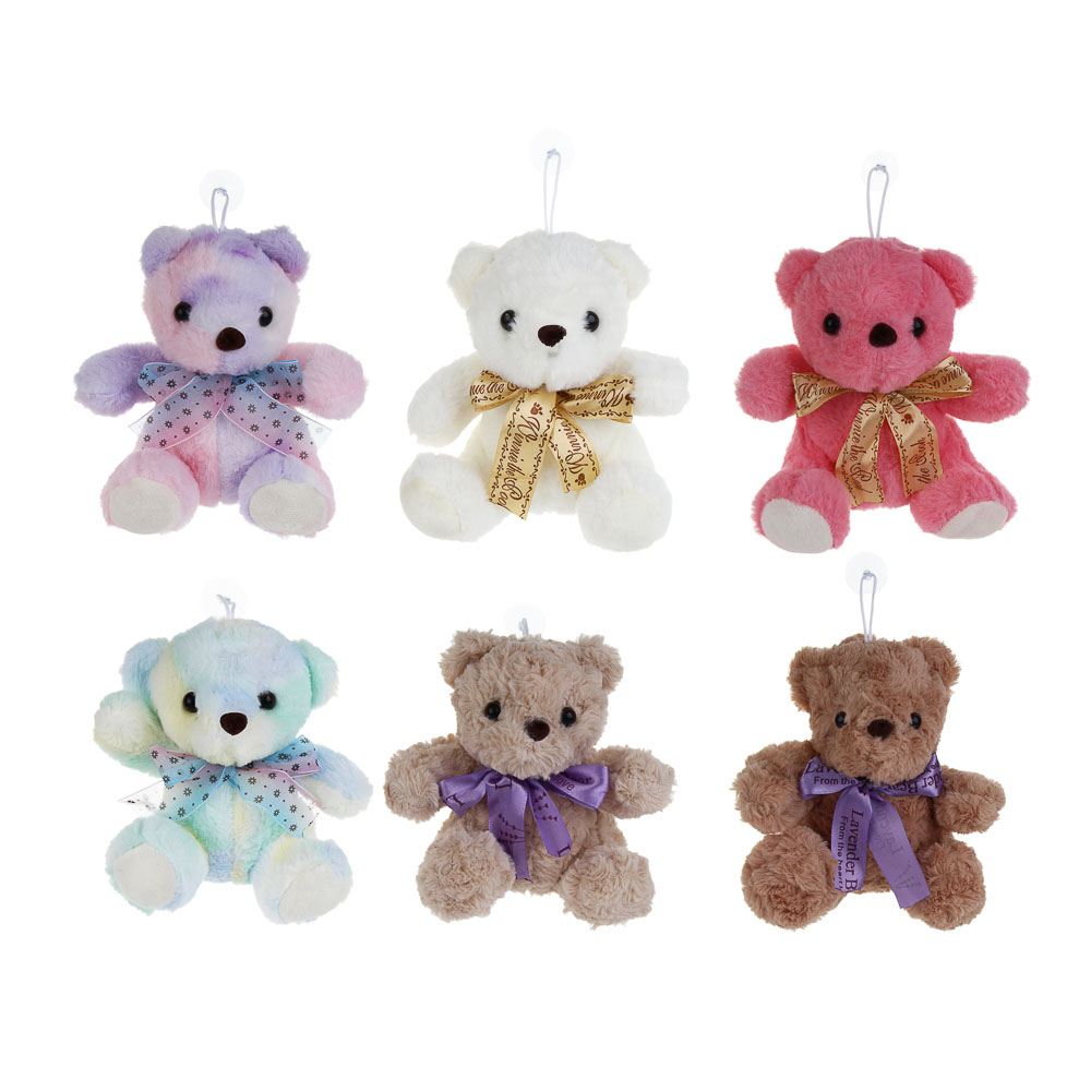 ИГРОЛЕНД Игрушка мягкая "Медвежонок" 18 см, полиэстер, 6 видов, арт.№ 264-490