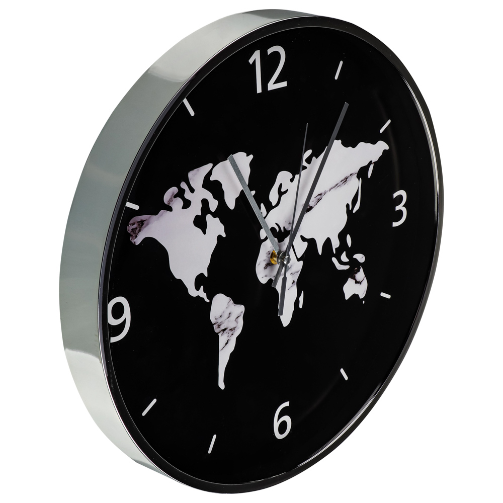 LADECOR CHRONO Часы настенные с мраморной картой, пластик, 50см, 2 дизайна, ЧН-36, арт.№ 581-145