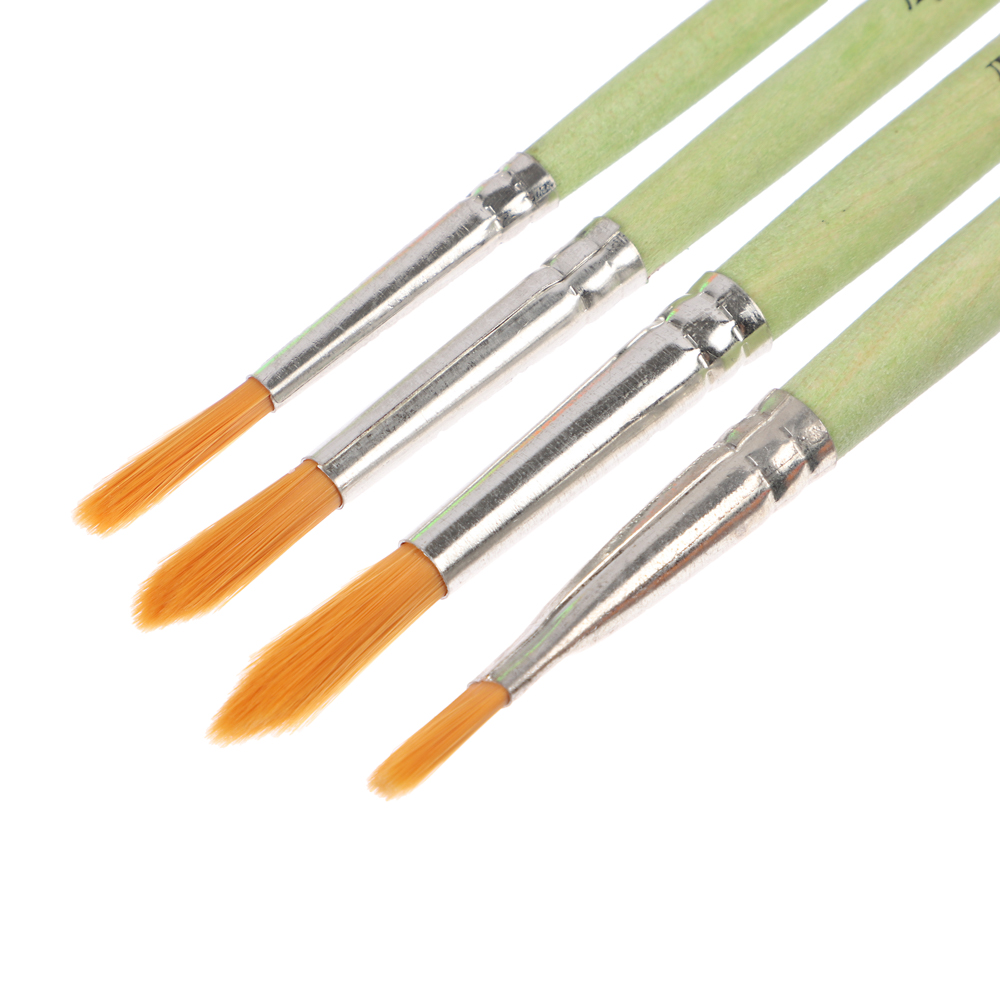 Набор из 4 кистей "ZOO", СИНТЕТИКА (кругл.3, 4, 5; пл.7), арт.№ 229-063