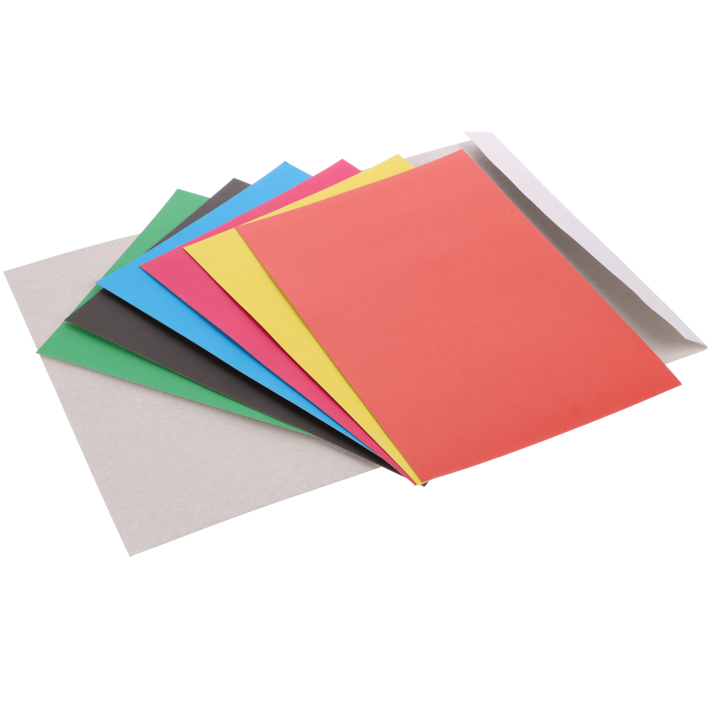 Картон цветной А4, 6 л., 6 цв., немелованный в папке, арт.№ 558-065