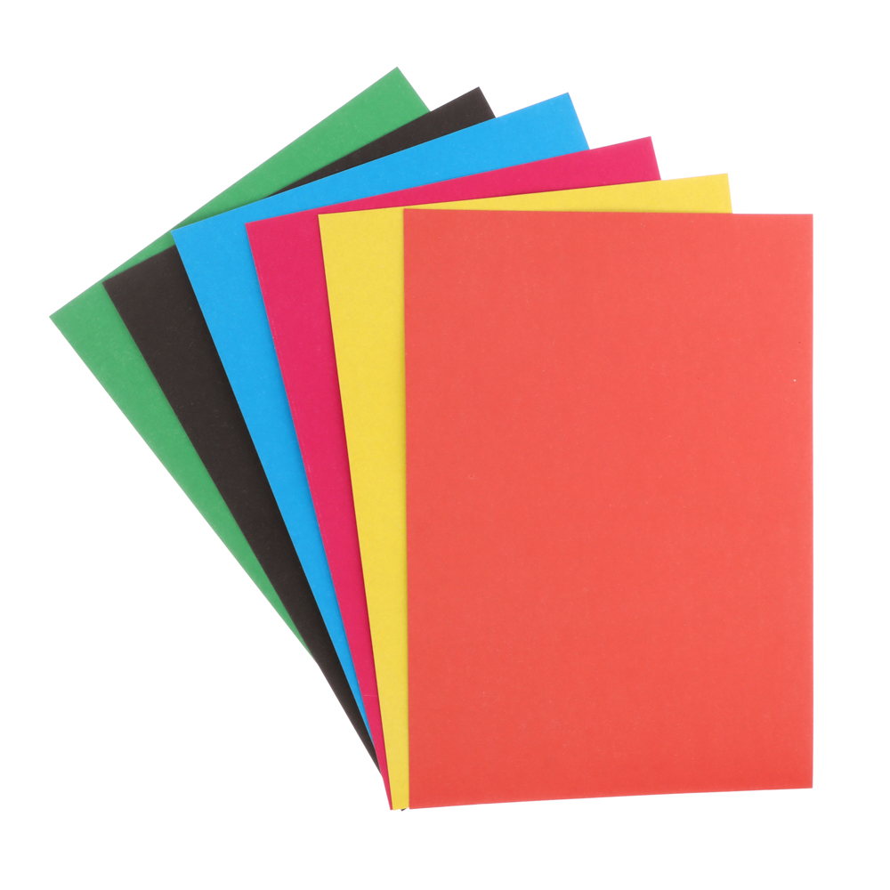 Картон цветной А4, 6 л., 6 цв., немелованный в папке, арт.№ 558-065