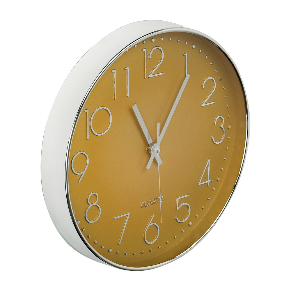 LADECOR CHRONO Часы настенные, пластик, 29,3x29,3x5 см, 1xAA, цвет золото, арт.№ 581-972