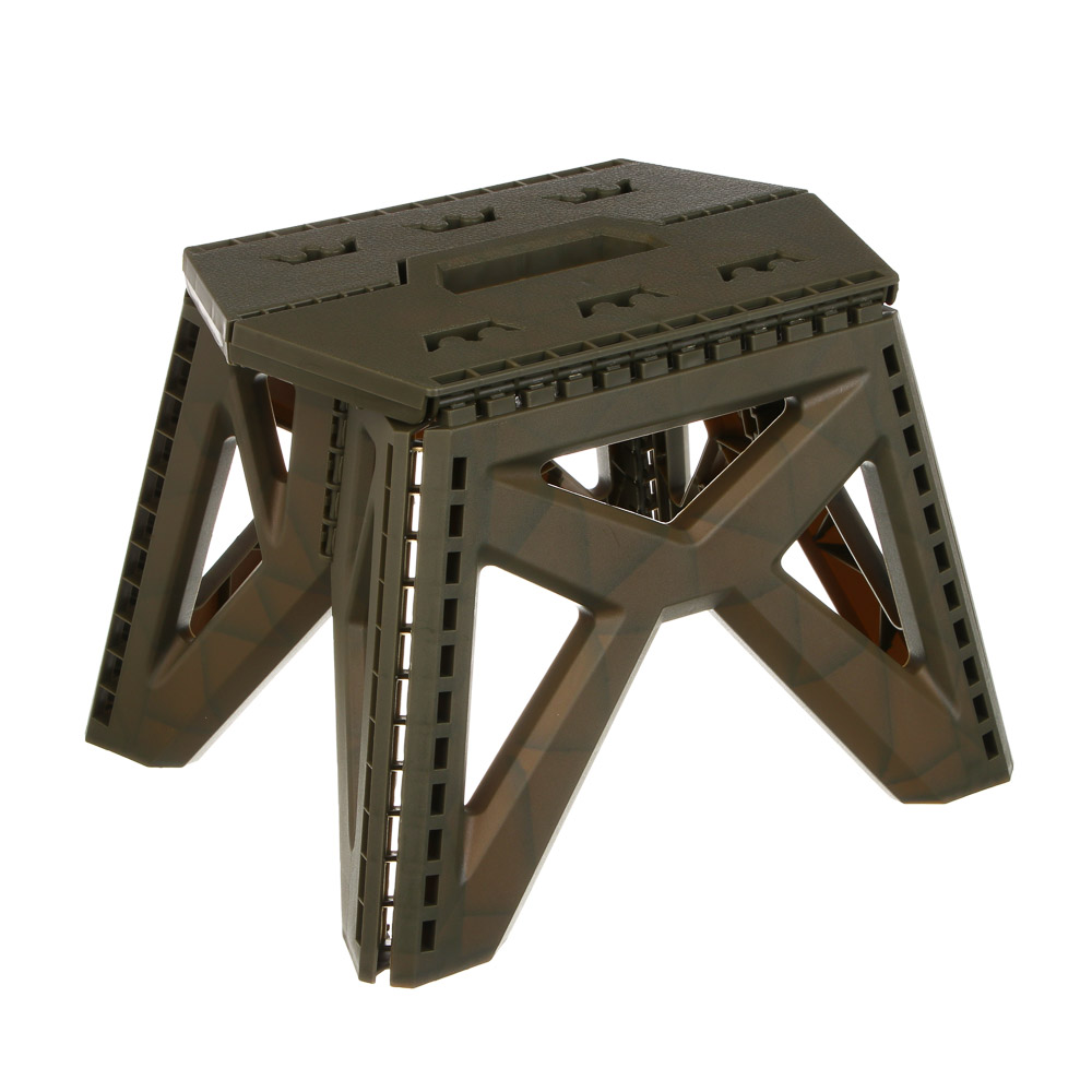 Табурет туристический тм РУССО ТУРИСТО, складной, пластик, 28,5х20х23 см, арт.№ 121-113