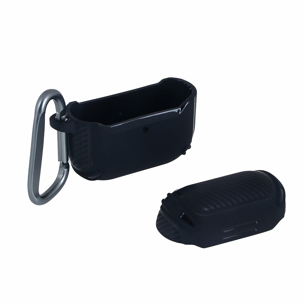 ВСЁГАЗИН Чехол для бесроводных наушников с карабином, Space Connect Pro, карбон, черный, арт.№ 470-263