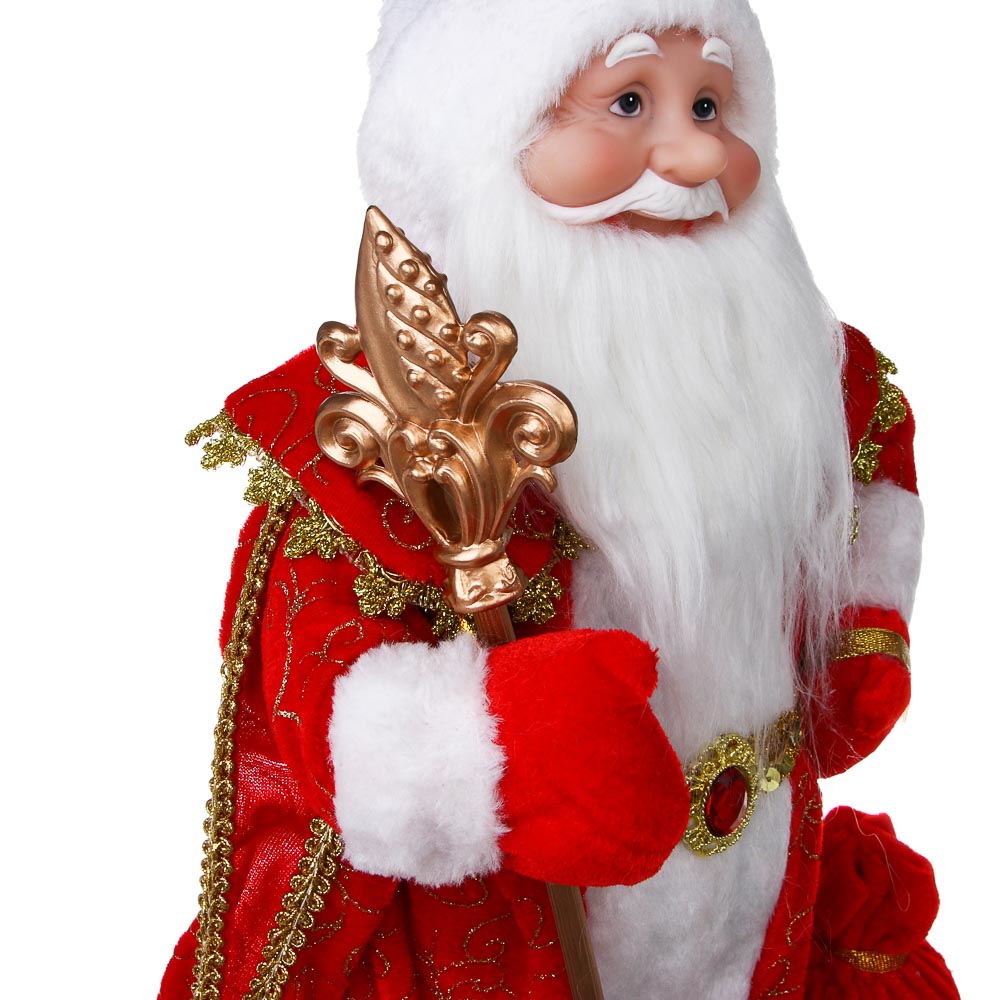 СНОУ БУМ Дед Мороз 42 см, красный, PVC, полиэстер, арт.№ 140-112