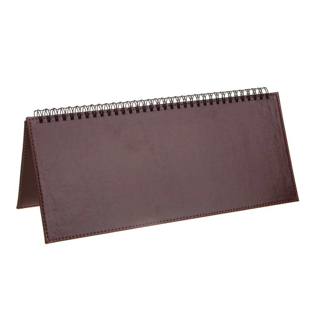 Планинг настольный на 2024 "ПРЕСТИЖ", 31x14,5см, 128 стр., тв.обложка, иск.кожа, спираль, 4 цвета, арт.№ 572-144