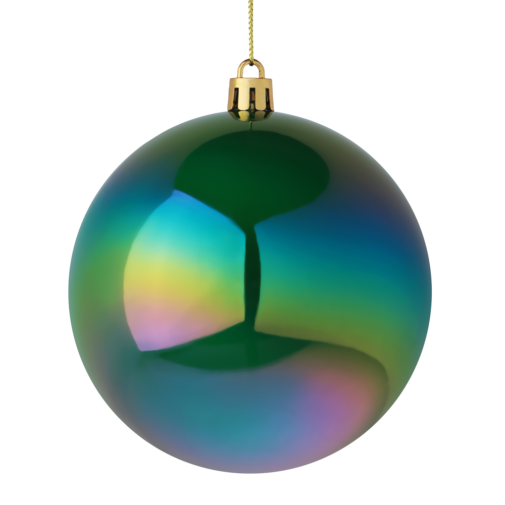 СНОУ БУМ Шар 10см пластик, зеленый перламутр, 26-247, арт.№ 372-734
