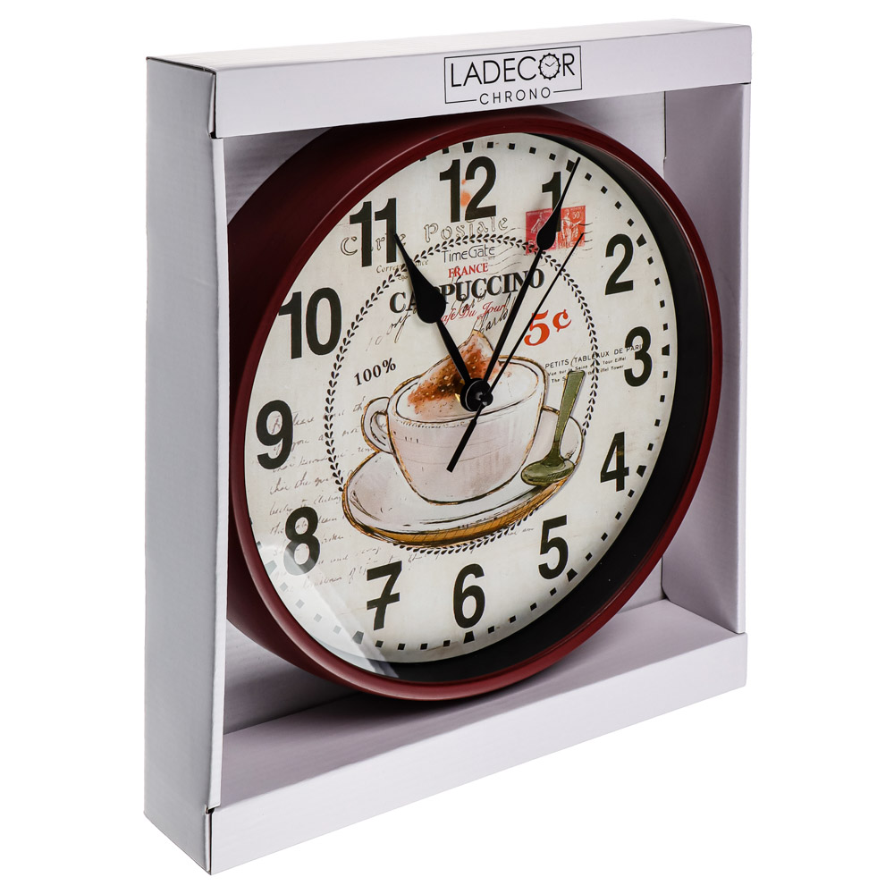 LADECOR CHRONO Часы настенные, пластик, стекло, 30см, ЧН-34, арт.№ 581-143