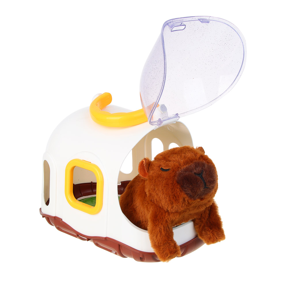 ИГРОЛЕНД Питомец интерактивный в переноске, 2хАА, ABS, полиэстер, 17,5х24х22 см, арт.№ 272-910