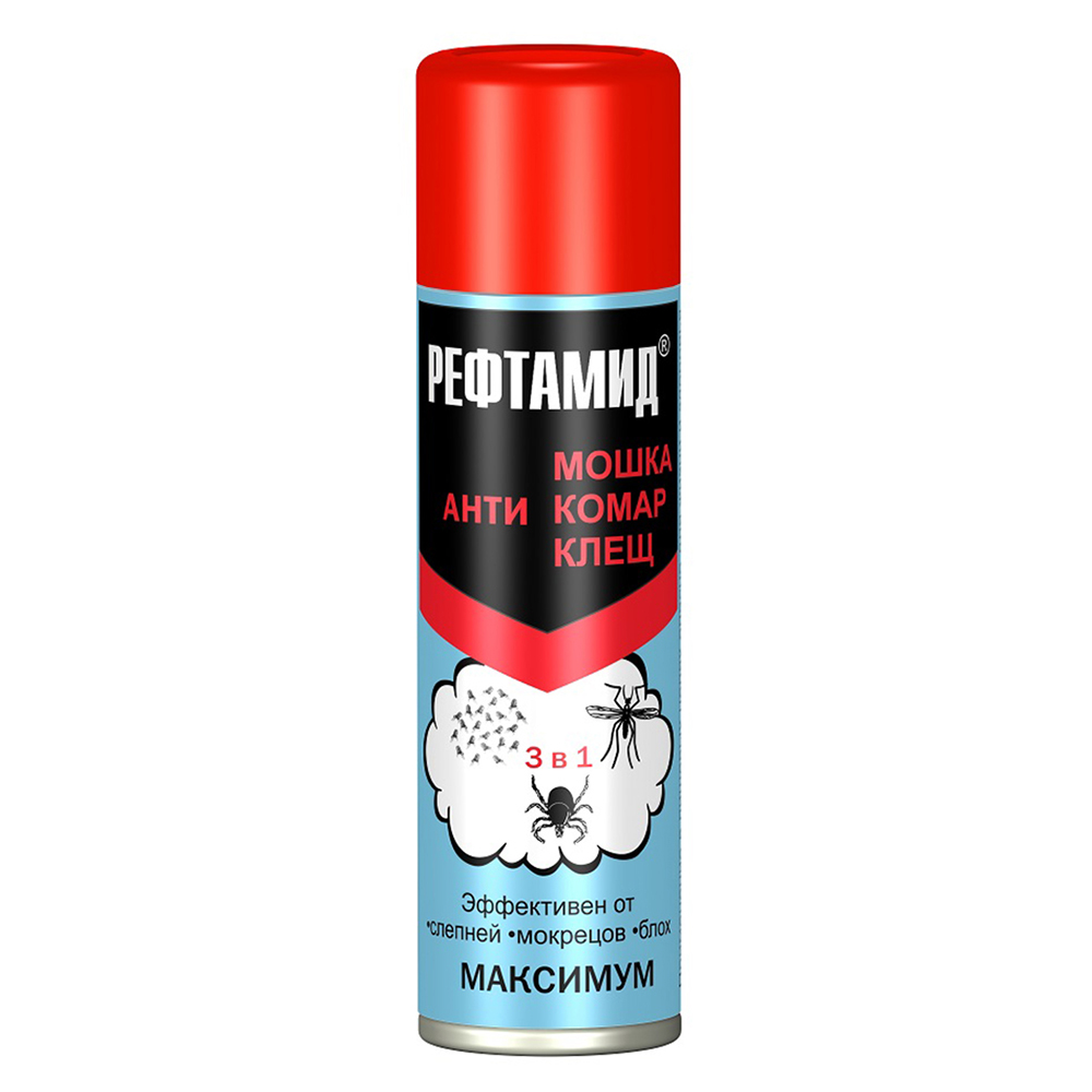 Репеллент от комаров, клещей, мошек, Рефтамид Мaximum, 200мл, арт.№ 960-003