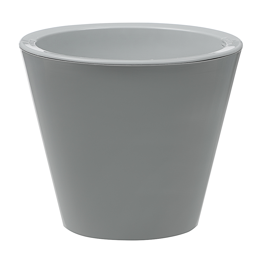 Кашпо Классика 3л, d19,5см, h16,5см серый жемчуг пластик, арт.№ 164-384