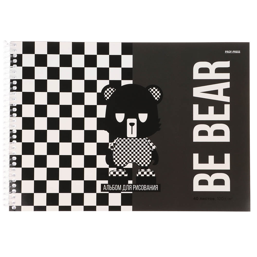 Альбом для рисования A4 40л., офсет 100г/м2, обл.картон, спираль, микс, арт.№ 515-079