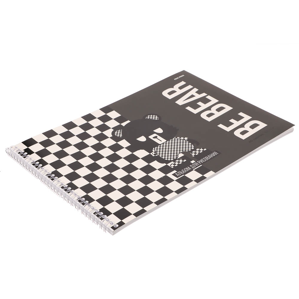 Альбом для рисования A4 40л., офсет 100г/м2, обл.картон, спираль, микс, арт.№ 515-079