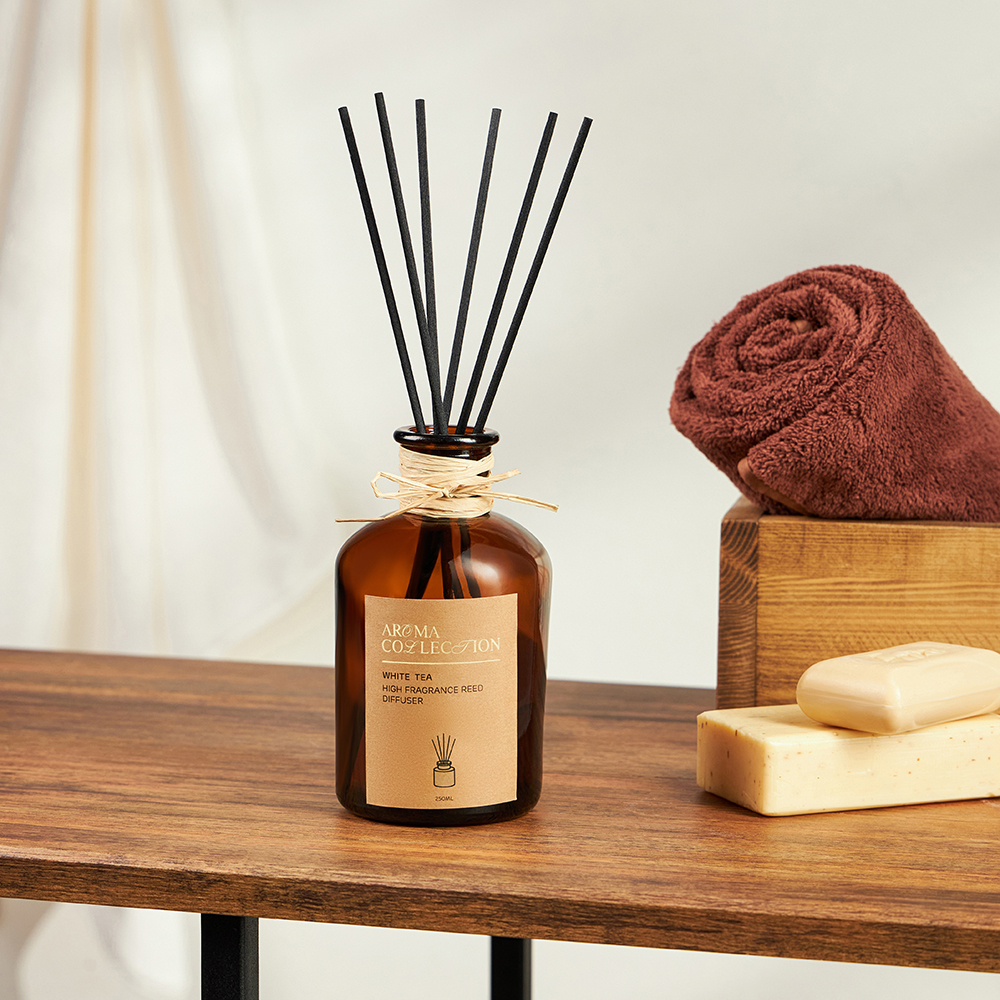 BY Аромадиффузор, с палочками и декором, 250 мл, аромат (White tea), арт.№ 412-147