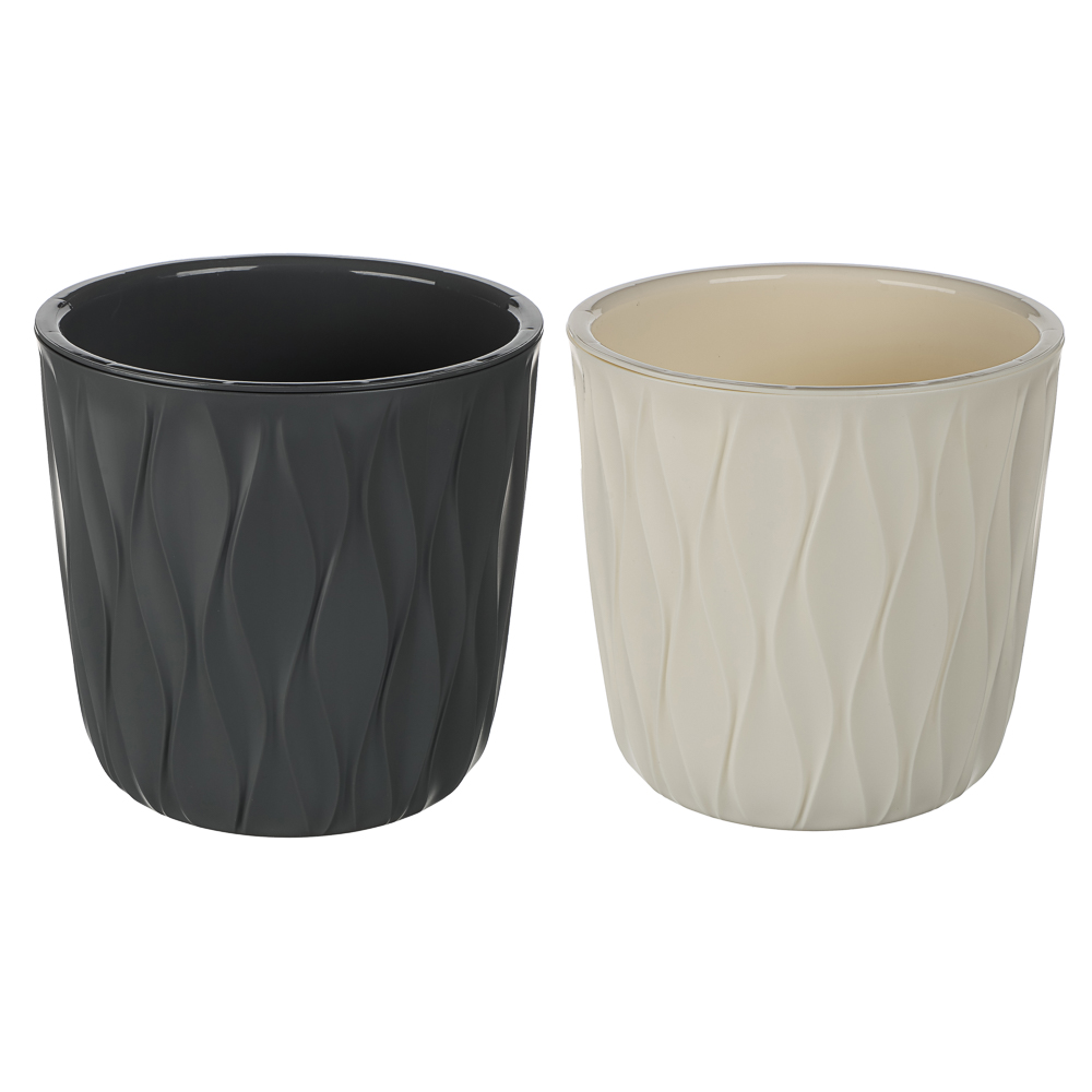 Горшок для цветов с дренажной вставкой Desert 2,3л, d157мм, h152мм, микс цветов, арт.№ 164-416