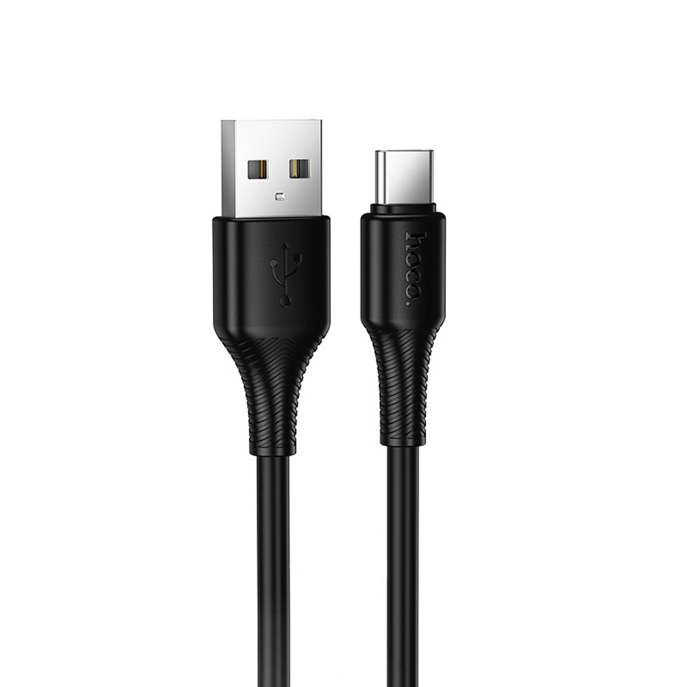 Кабель для зарядки USB(A)-Type C hoco. модель X120, 1м, черный, арт.№ 931-553