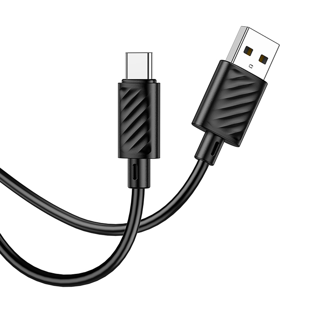 Кабель для зарядки USB(A)-Type C hoco. модель X88, 2м, черный, арт.№ 931-556