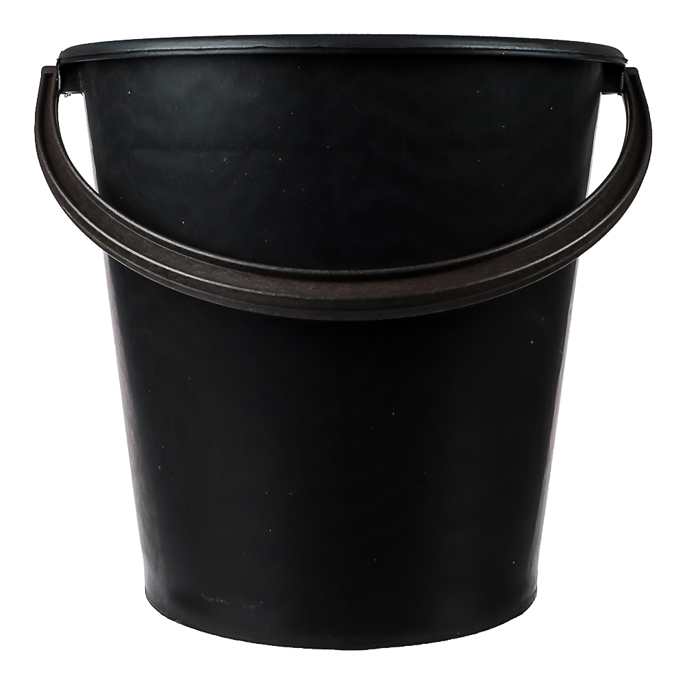 Ведро пластмассовое 10 л, хозяйственное, цвет черный, арт.№ 407-100
